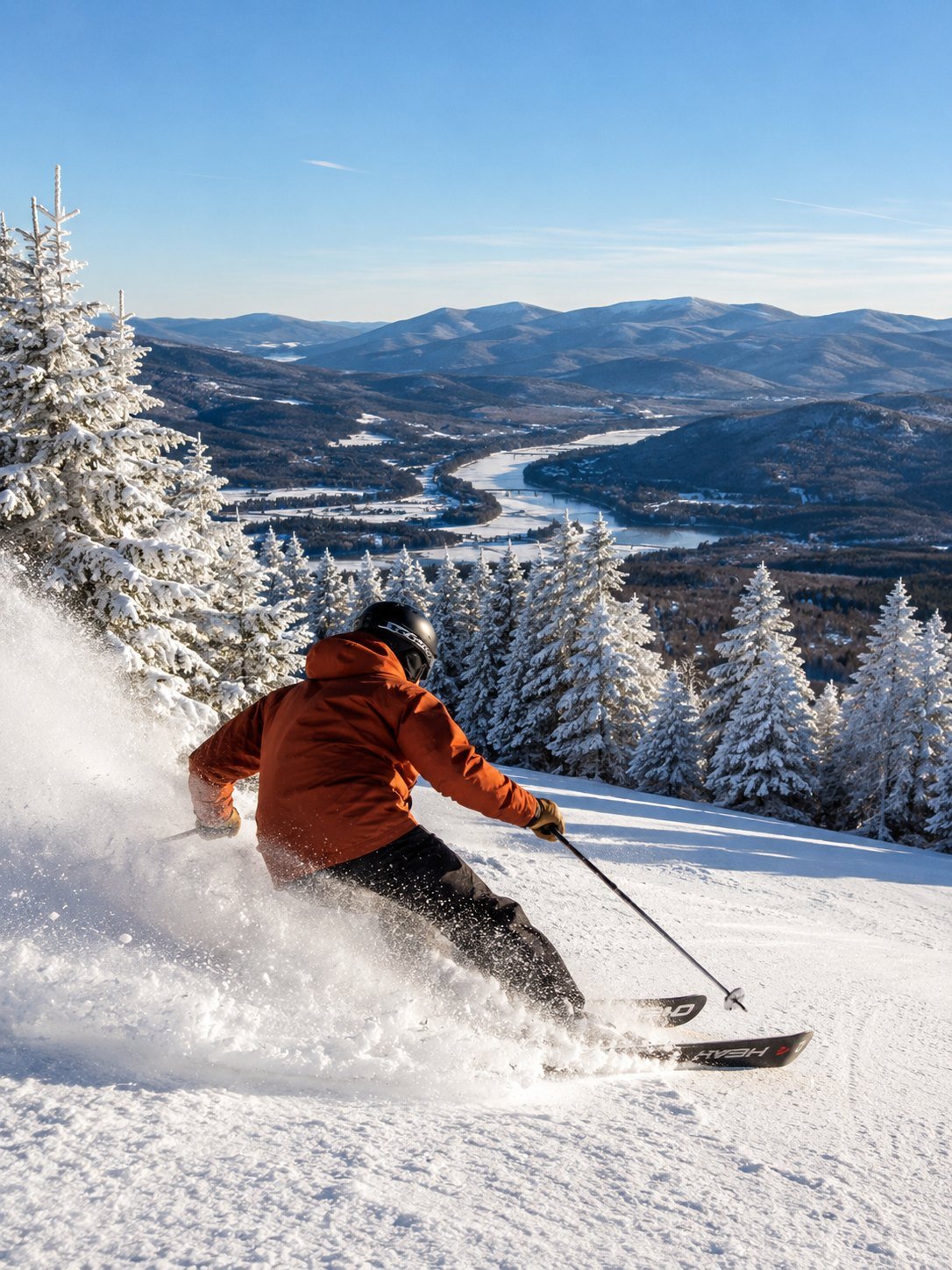 Skiing at Black Mountain of Maine near Rumford