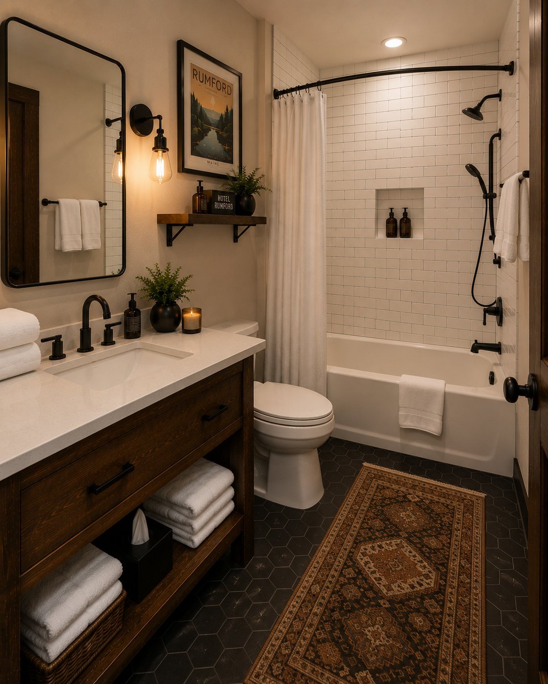 The full bathroom of the Standard Suite