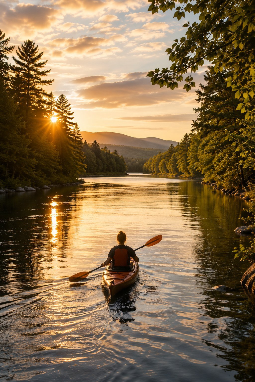 Summer on the Androscoggin River near Rumford