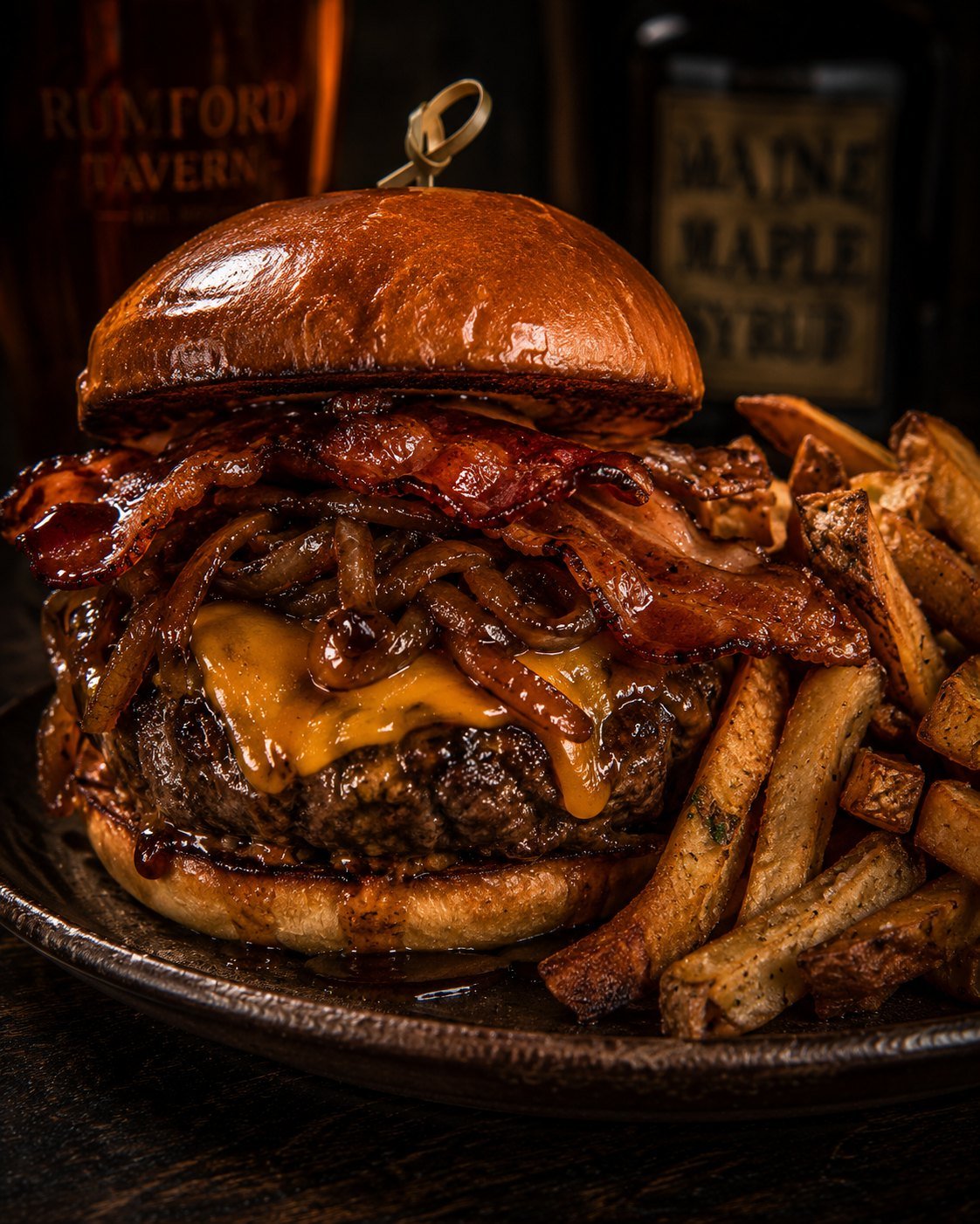 The Log Jammer burger at the tavern